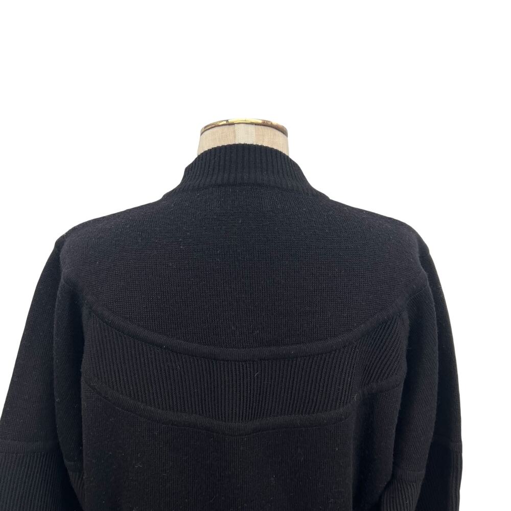 Bogner Vintage 90s‎ Ski Mock Neck Wool Blend Logo Sweater Black Size Small - Picture 9 of 13